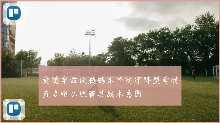 爱德华兹谈鹈鹕末节防守阵型奇特直言难以理解其战术意图